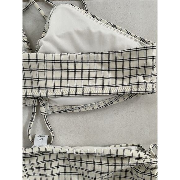 Tommy Hilfiger Swim XS/S Bikini Swimsuit Multicolor Plaid Swimwear - Picture 6 of 9